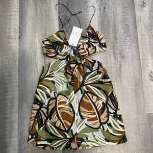 Zara linen mini dress